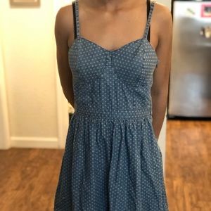 Blue jean strap dress